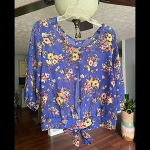 floral, crop top, mesh top